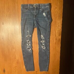 Abercrombie Kids High Rise Distressed Jeggings, Size 11/12
